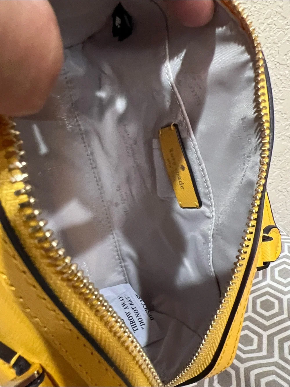 kate spade daffodil MADISON Saffiano Duffle cb Satchel KF493